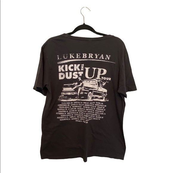 Luke Bryan Kick The Dust Up Tour Band Tee Gray Tshirt - Picture 7 of 8